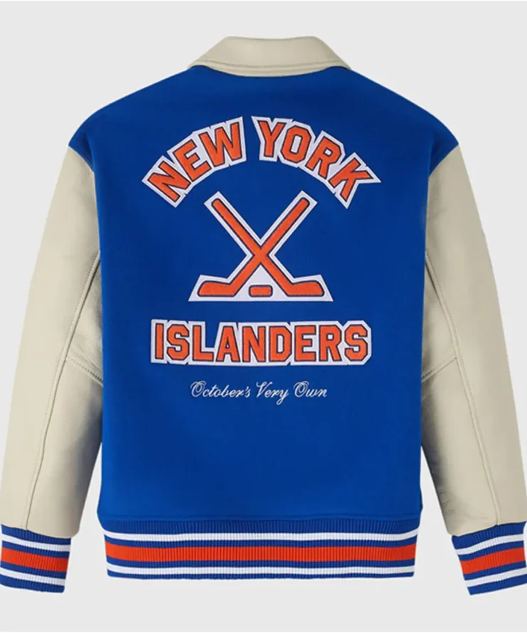 New York Islanders Blue Varsity Jacket For Sale