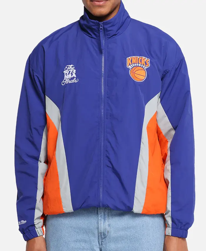 New York Knicks Blue and Orange Track Jacket