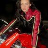 Nicola Peltz Biker Black and Red Leather Jacket For Sale