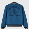 OVO Denim Varsity Jacket For Sale
