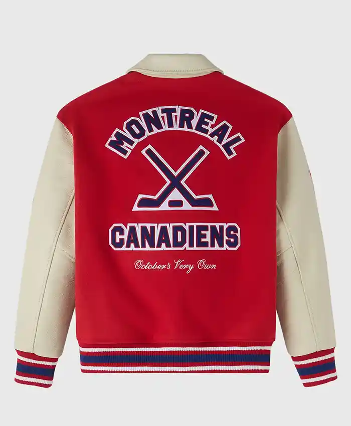 OVO Montreal Canadiens Varsity Jacket Back