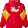 October's Very Own Calgary Flames Hooded Half-Zip Red Jacket