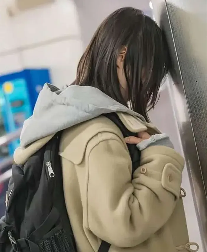 Park Ji-hu Spirit Fingers Beige Duffle Coat For Sale