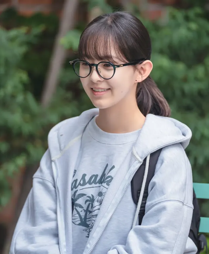 Park Ji-hu Spirit Fingers Grey Hoodie