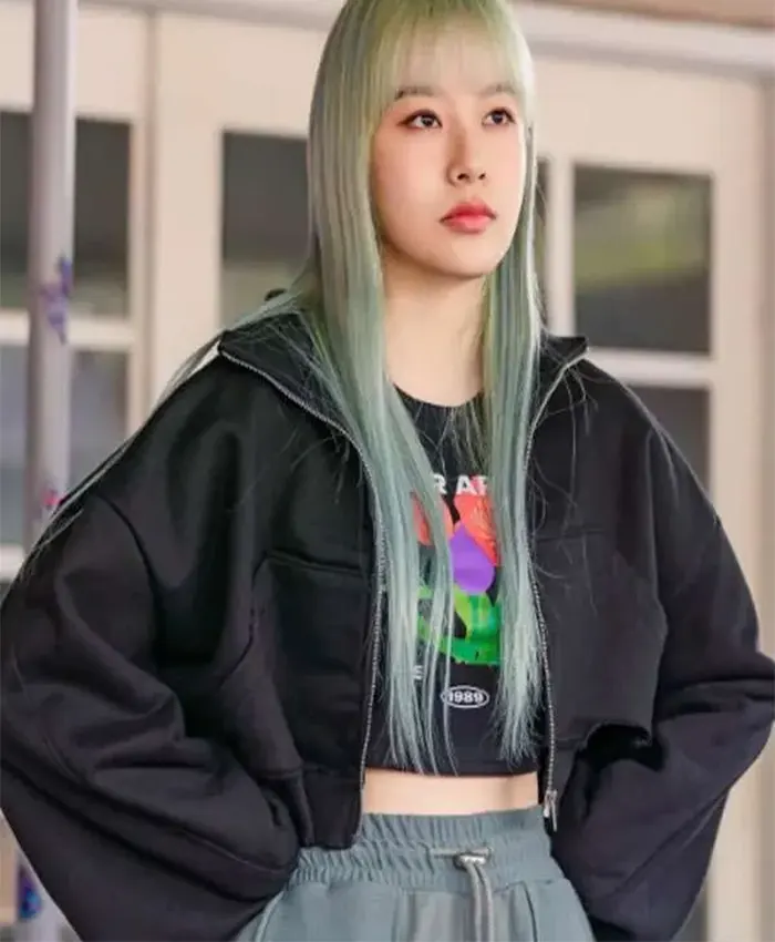 Park Yoo-na Spirit Fingers Black Jacket For Sale