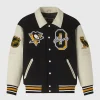 Pittsburgh Penguins Beige and Black Varsity Jacket