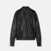 Plongé Black Leather Jacket For Sale