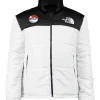 Pokemon Nuptse Jacket White and Black Front