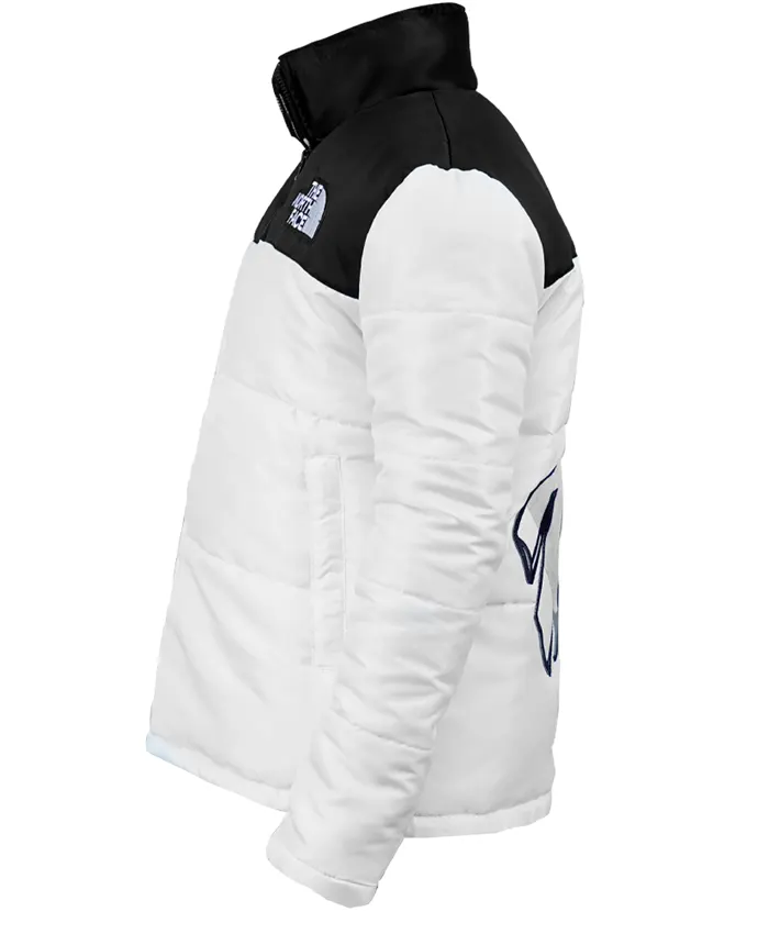 Pokemon Nuptse Jacket White and Black Left