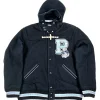 Polo Ralph Lauren Navy Hooded Toggle Letterman Jacket Front
