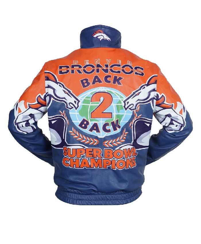 Retro Shannon Sharpe Denver Broncos blue varsity jacket inspired by NFL legends