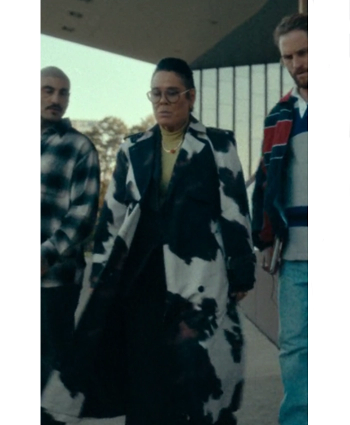 Rachel House Sunny Nights S01 Cow Print Trench Coat