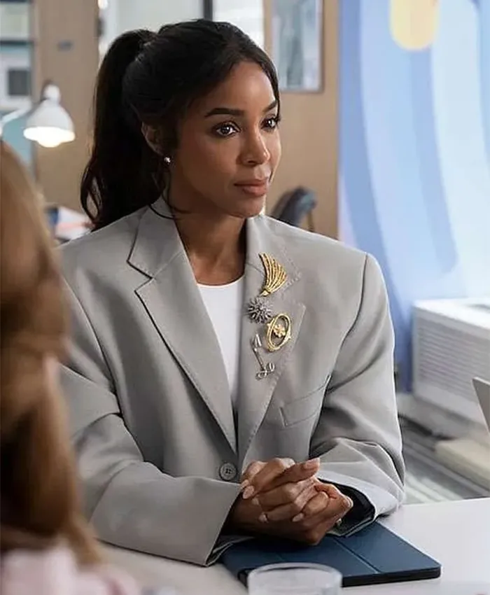Relationship Goals Kelly Rowland Grey Blazer
