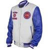Retro Classic Rib White Detroit Pistons Varsity Jacket