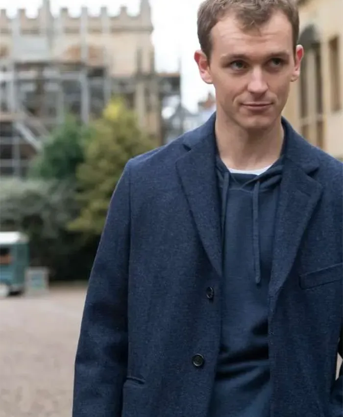 Robert Spearing Industry S04 Blue Wool Coat For Sale