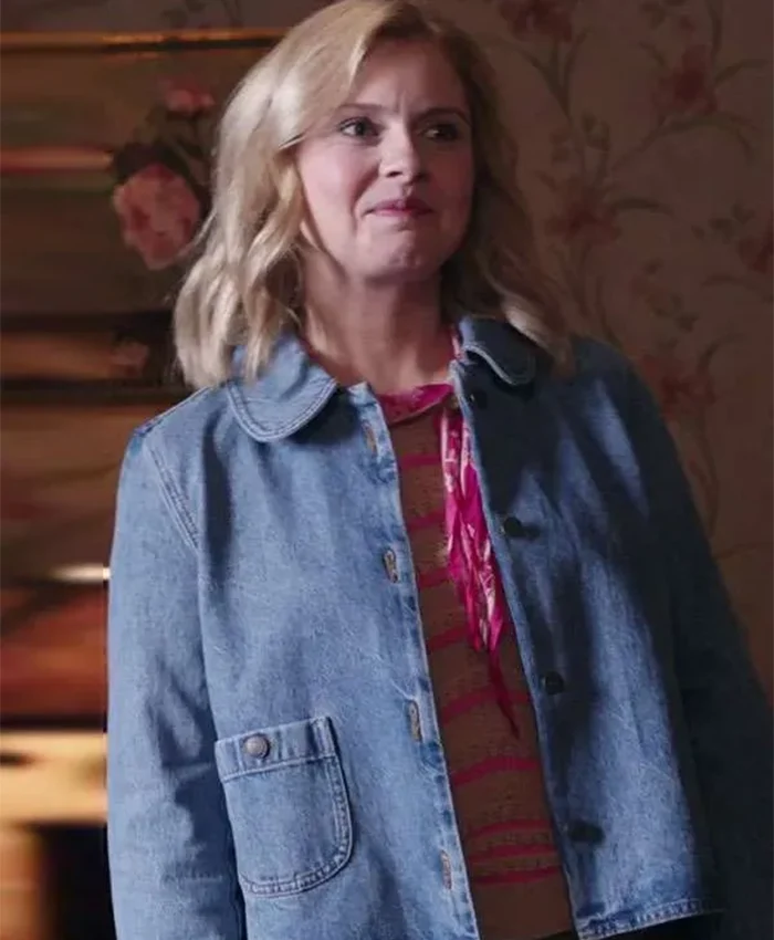Rose McIver Ghosts S05 Blue Denim Jacket For Sale
