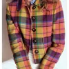 Rose McIver Ghosts S05 Colorful Plaid Jacket For Sale
