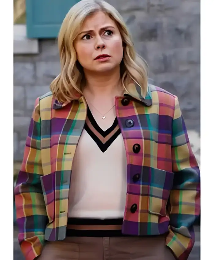 Rose McIver Ghosts S05 Colorful Plaid Jacket