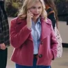 Rose McIver Ghosts S05 Pink Wool Jacket For Sale