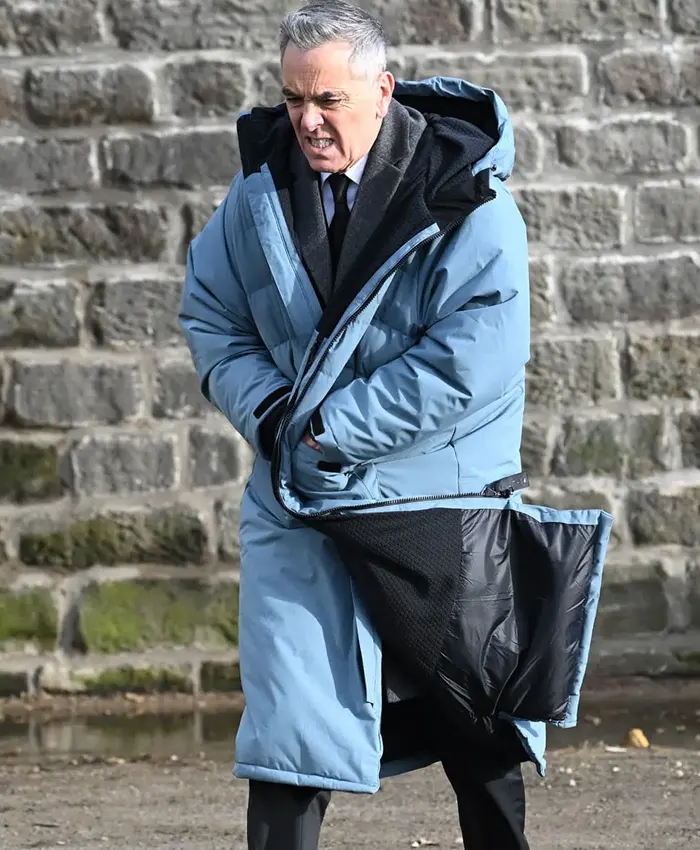 Run Away Simon Greene Blue Hooded Coat