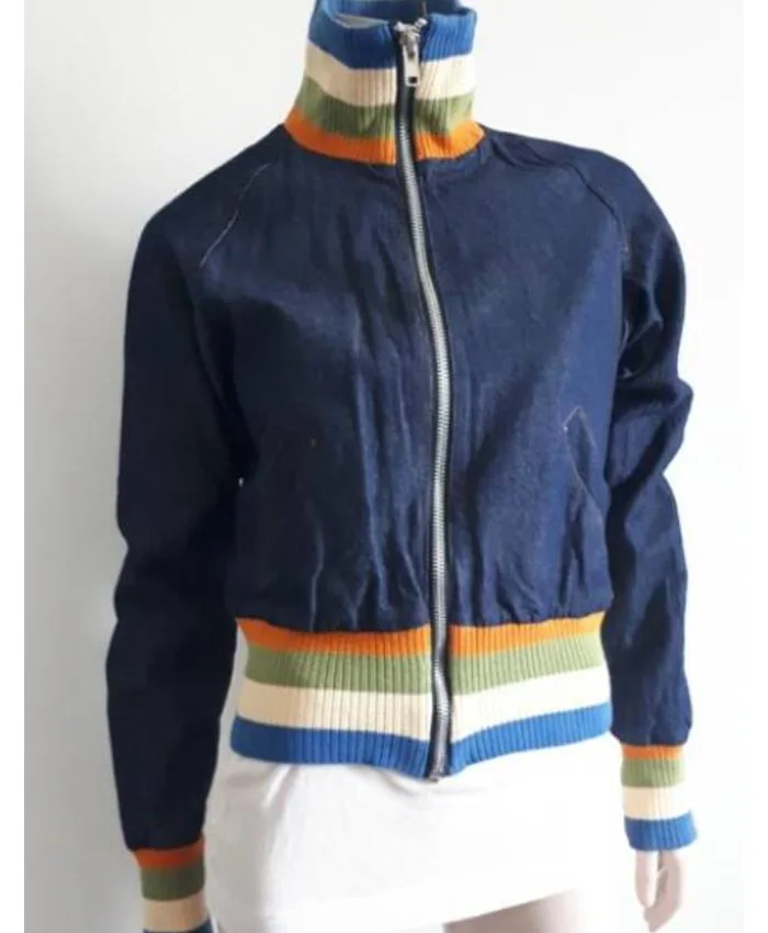 Ru­by Mari­no Elec­tric Bloom S01 Den­im Zip Up Jack­et For Sale