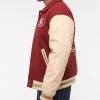 SF 49ers Red And Off-White Varsity Jacket Side