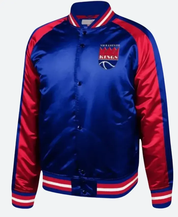 Sacramento Kings Red and Blue Varsity Jacket