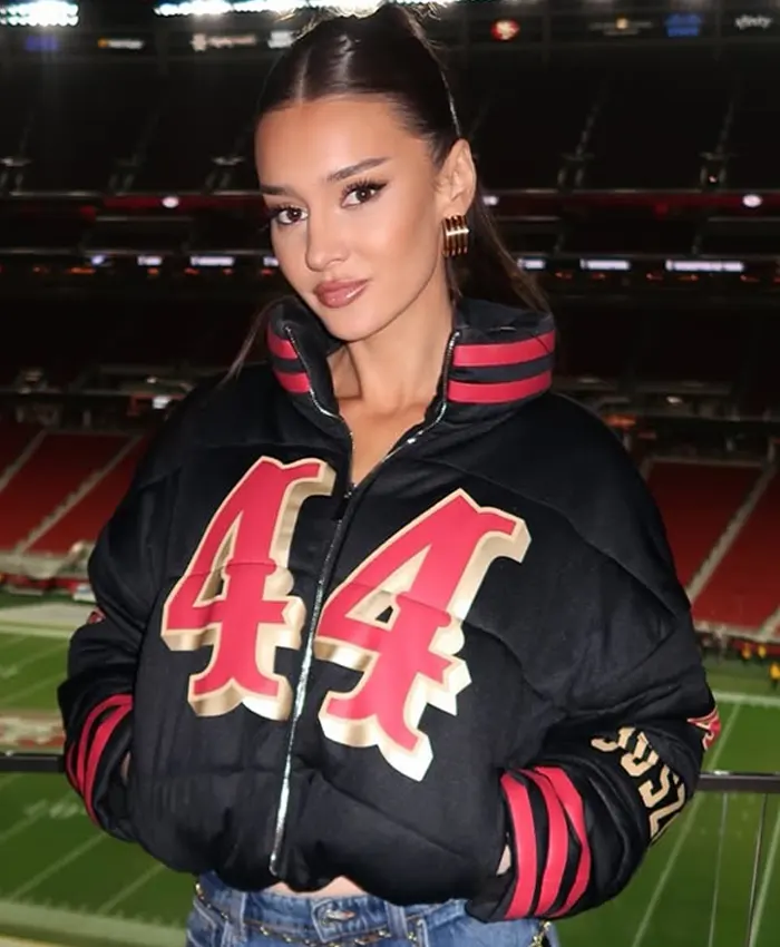 San Francisco 49ers 2026 Kristin Juszczyk 44 Black Jacket