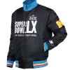 San Francisco Bay Area 2026 Super Bowl LX Black Satin Jacket with Multicolor Ribbed Cuffs and Hemline