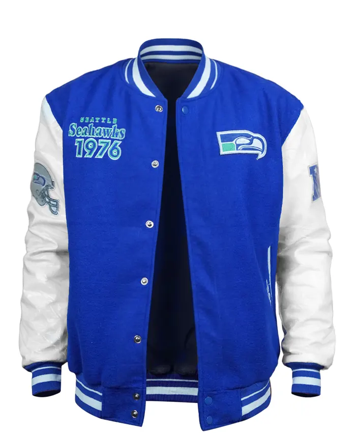 Seattle Seahawks Retro Classic Rib Varsity Jacket