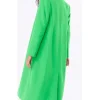 Shop Clara Lioe Run Away Green Coat