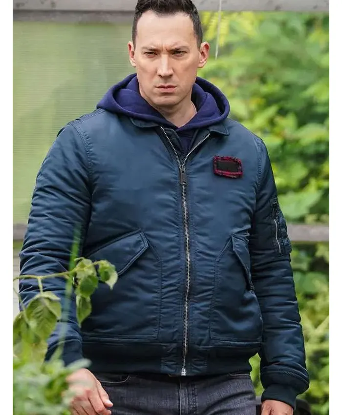 Silent Witness S29 Jack Hodgson Blue Bomber Jacket