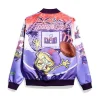 SpongeBob X Super Bowl LVIII Purple Satin Jacket For Men and Women - Get it Now