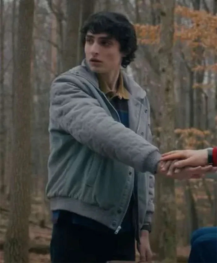 Stranger Things S05 Finn Wolfhard Grey Jacket