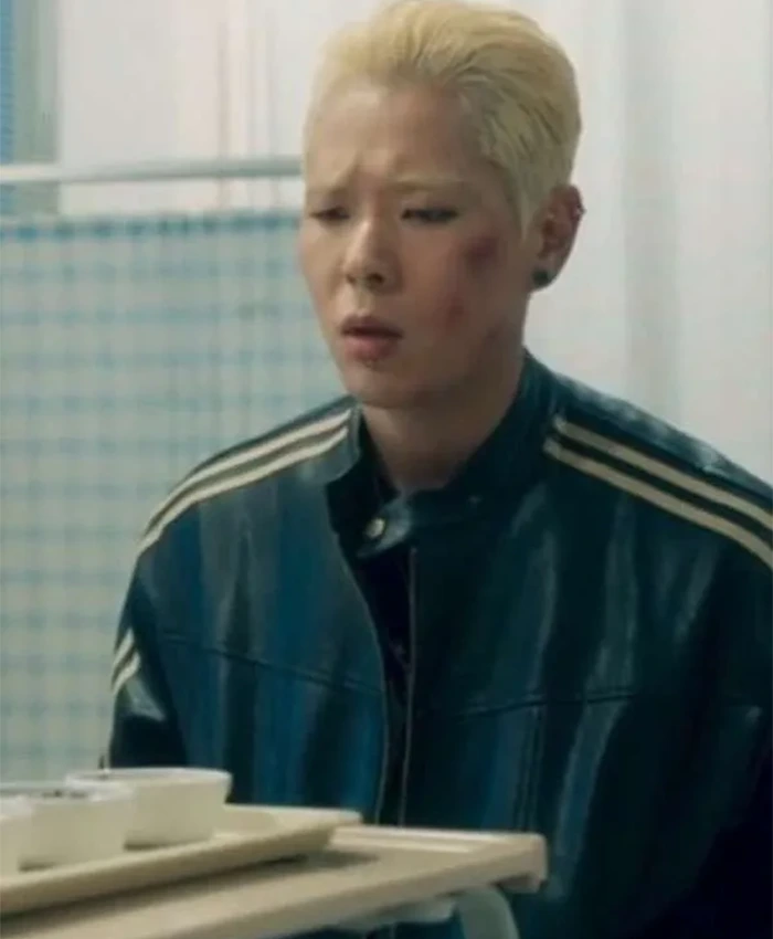 Study Group Joo Yeon-woo Black Leather Jacket For Sale