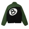 Stussy 8 Ball Sherpa Jacket Green Back