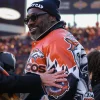 Super Bowl Champions Back 2 Back Denver Broncos Shannon Sharp Orange Jacket