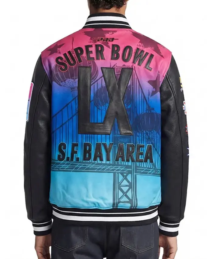 Super Bowl LX 2026 Wool Varsity Jacket For Sale