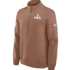 Super Bowl LX Brown Half-Zip Pullover Jacket For Sale