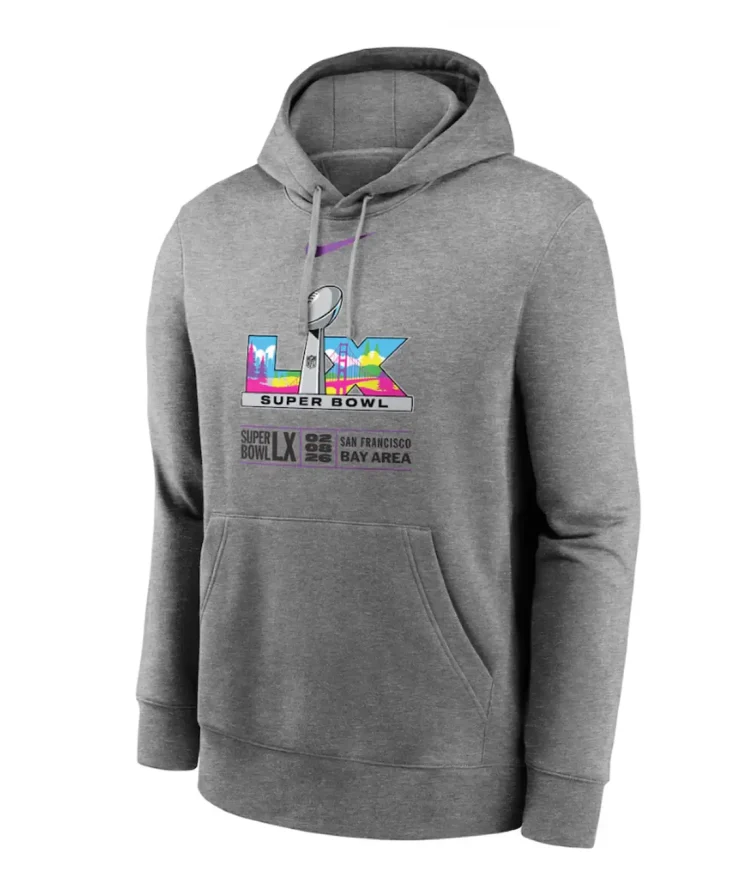 Super Bowl LX Grey Hoodie For Sale