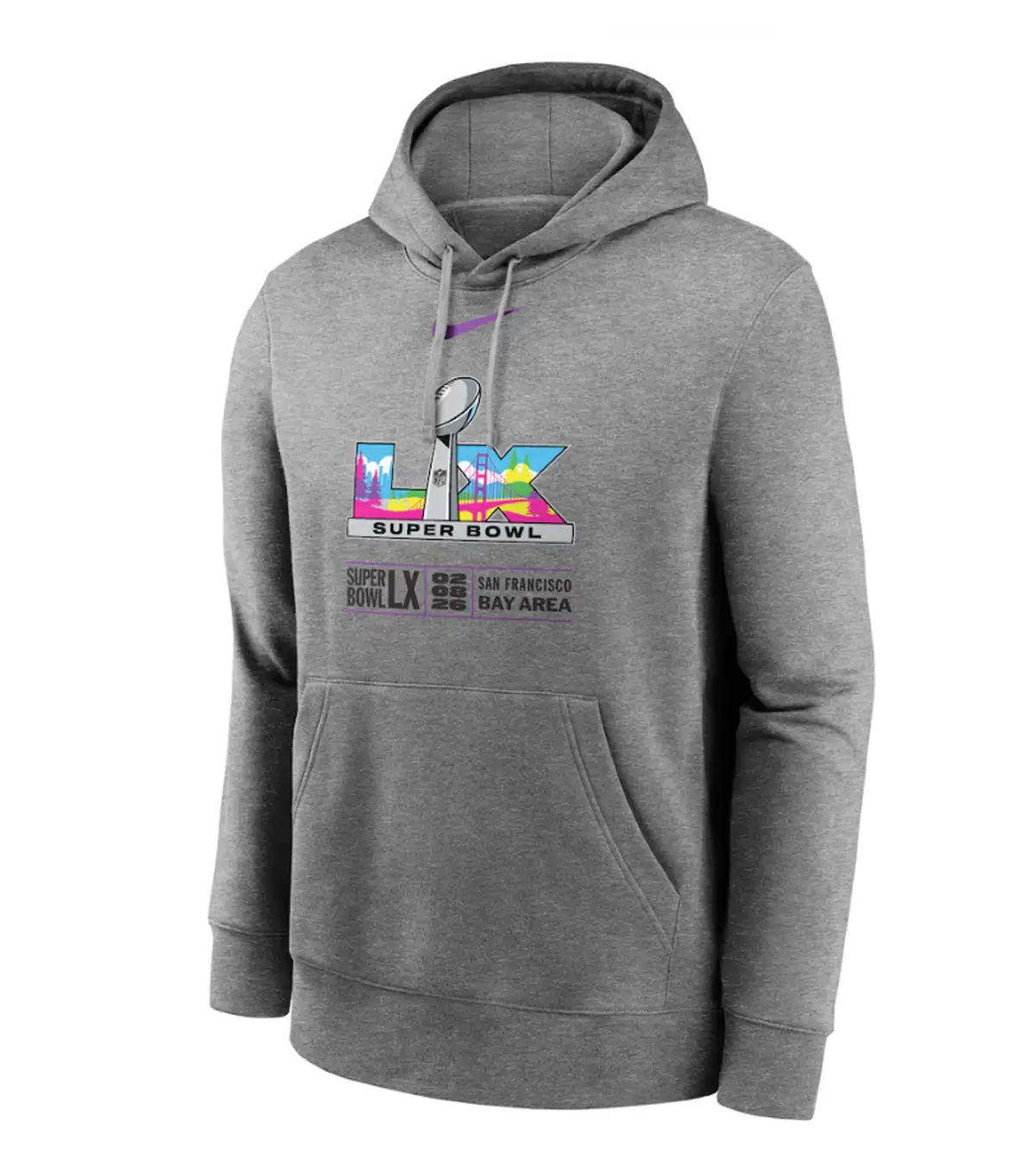 Super Bowl LX Grey Hoodie For Sale