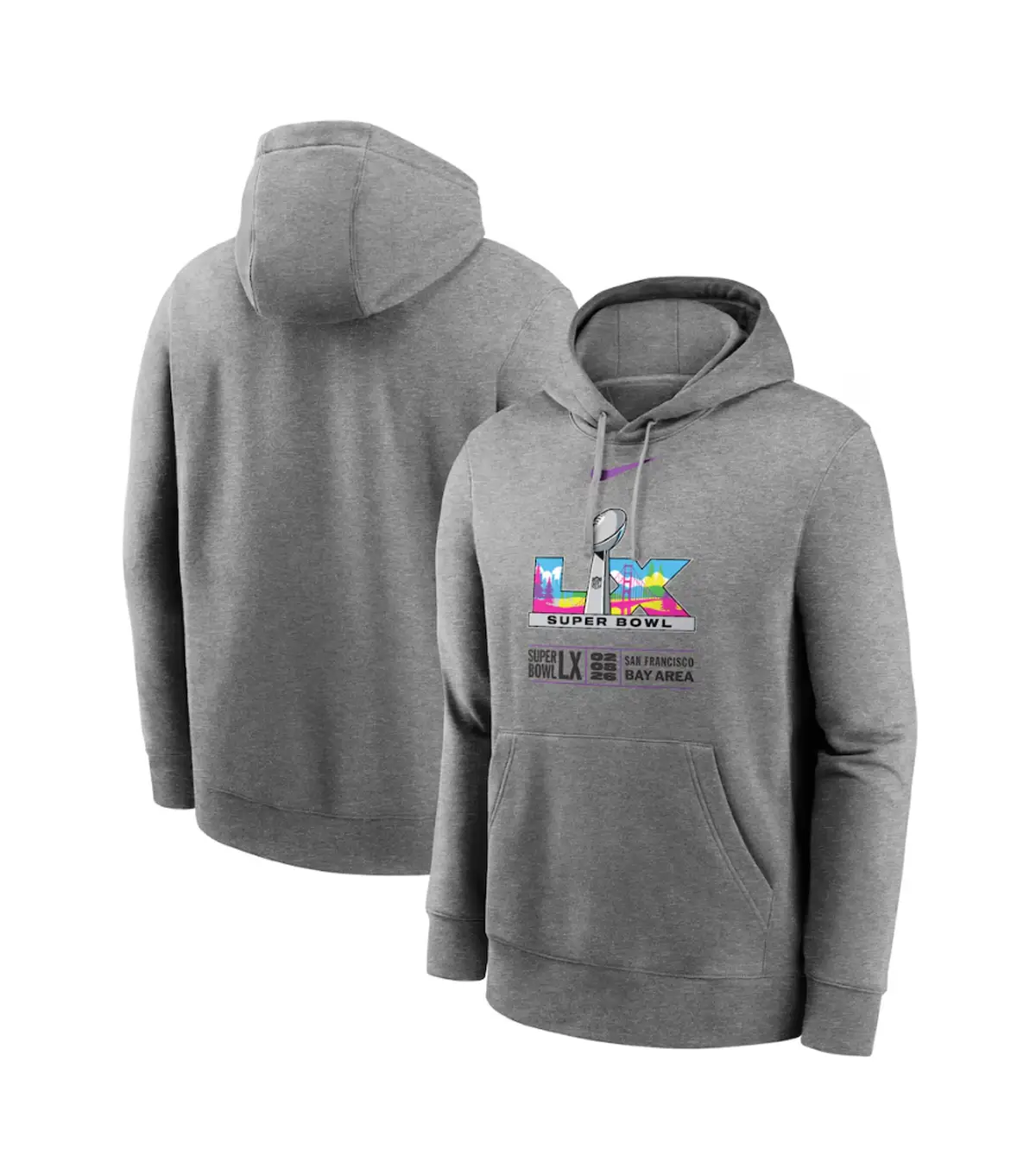 Super Bowl LX Grey Hoodie