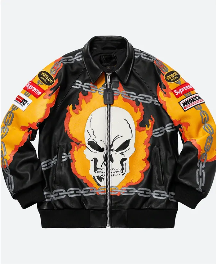 Supreme Vanson X Ghost Rider Leather Jacket