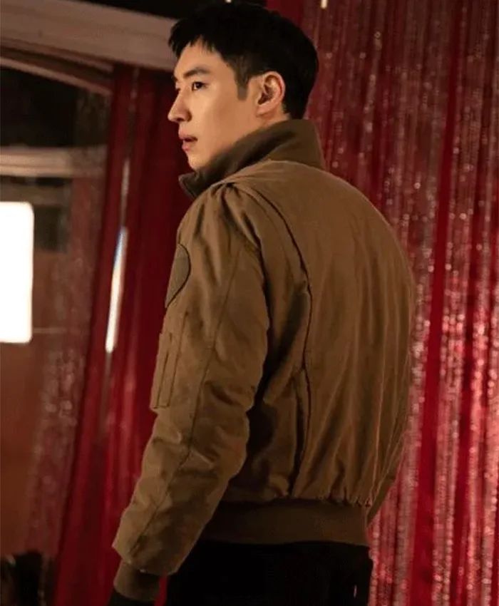Taxi Driver S03 Lee Je-hoon Brown Bomber Jacket Back