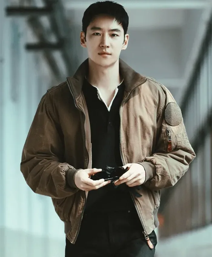 Taxi Driver S03 Lee Je-hoon Brown Bomber Jacket For Sale