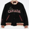 Team Canada Black Varsity Bomber Jacket- Shop now