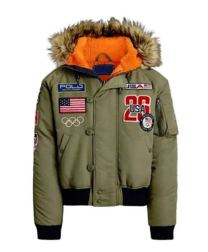 Team USA Olympic 2026 Green Hooded Jacket