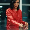 Tessa Thompson His and Hers S01 Red Leather Blazer