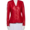 Tessa Thompson His and Hers S01 Red Leather Blazer For Sale