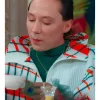 The Traitors US S04 White and Red Plaid Pleat Jacket